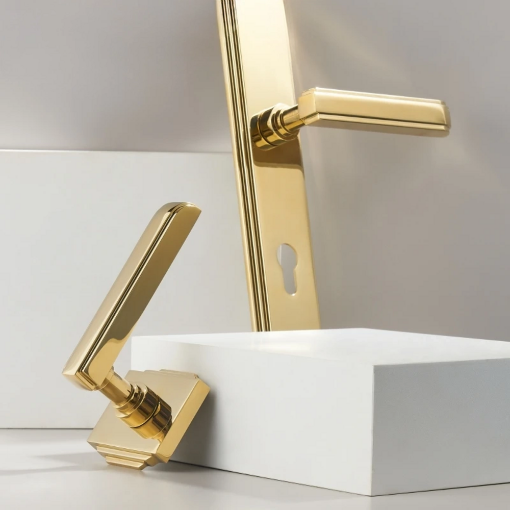 Crystelle Knurled Solid Brass Lever Handle, Passage Door Lever, Privacy Door Lever, Pvd Door Handle, Suitable For Internal Doors