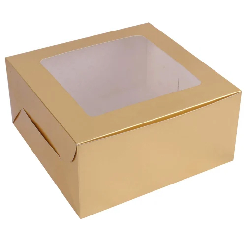 Cake Packaging Box - High-Quality Paper, 8x8x5 Inches | Durable Matte Lamination Finish, Square Shape for Food Protection