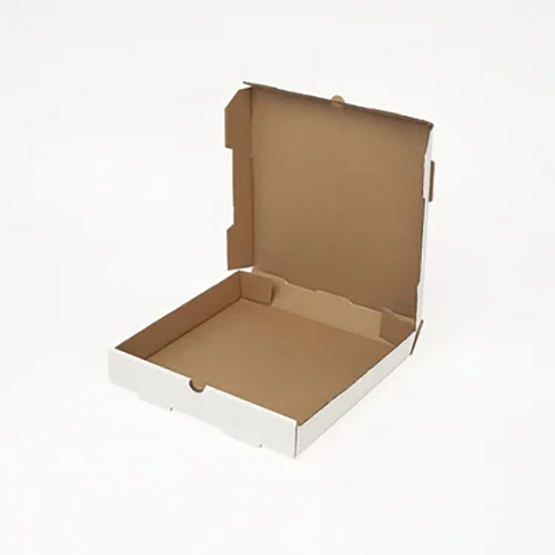 Corrugated Pizza Box - Color: White