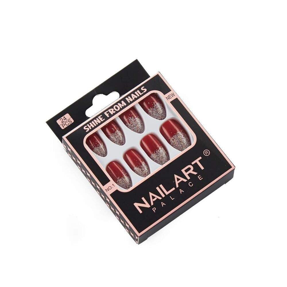 CherryBox 24 Artificial Nails | Fake nails | False Nails - Salon Manicure Acrylic Nail Art