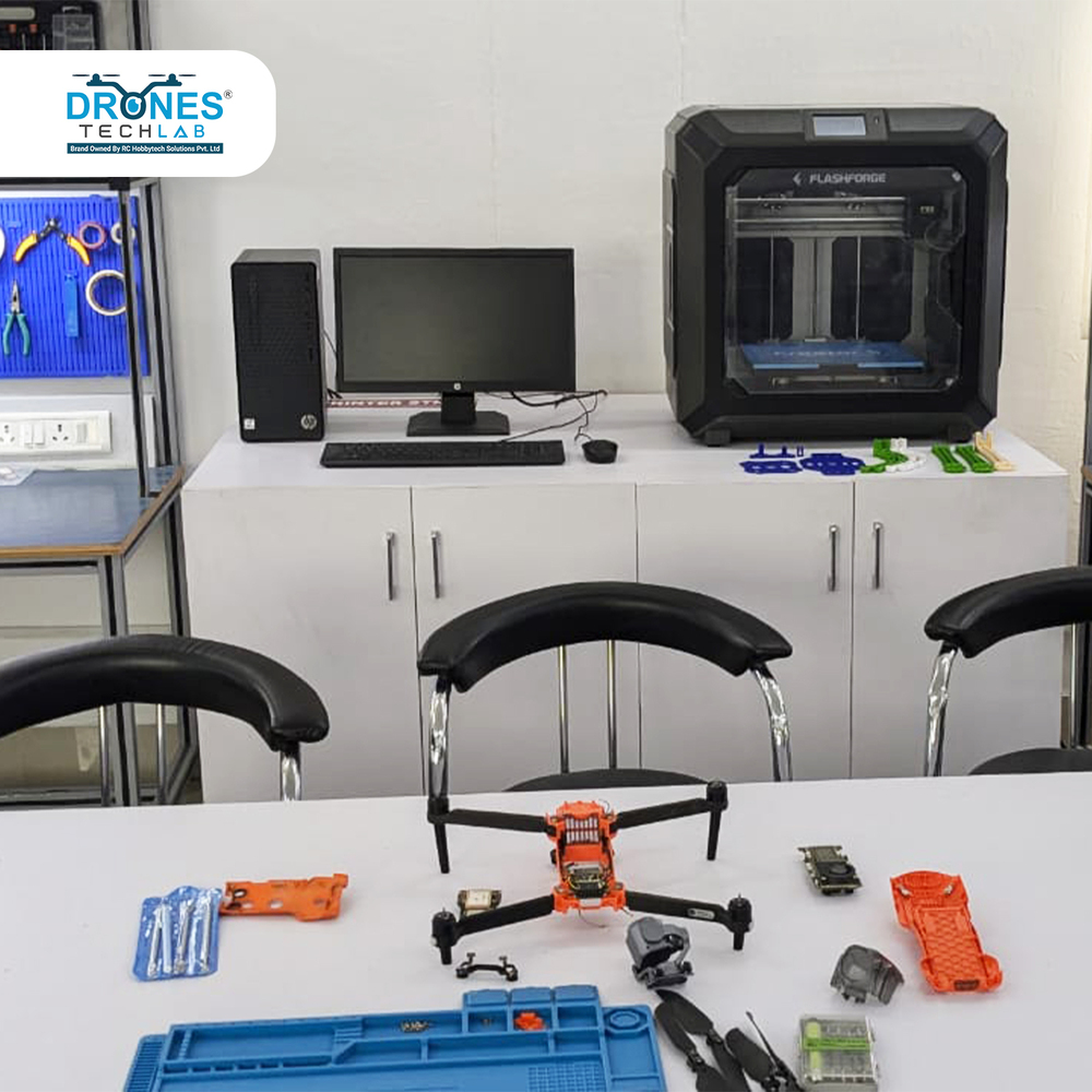 Drone Lab Setup - Metal Frame, Electric Powered, Matte Black | Comprehensive Educational Package For Drone Technology Innovation And Skill Development