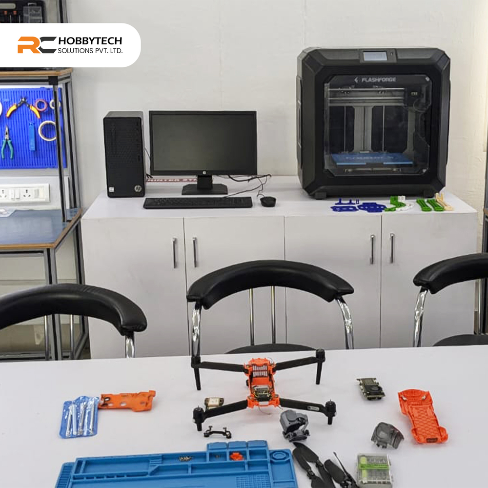 Drone Lab Setup - Metal Frame, Electric Powered, Matte Black | Comprehensive Educational Package For Drone Technology Innovation And Skill Development