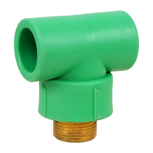 Ppr Threaded Tee - 3 Inch Outer Diameter, Green Color | Round Section Shape, Durable Design