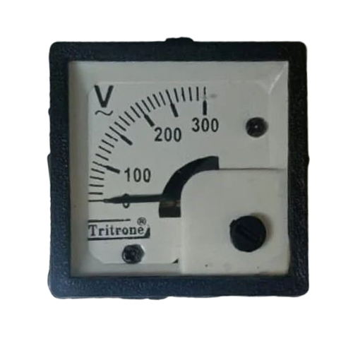 Tritrone Analog Voltmeter - Color: Black And White