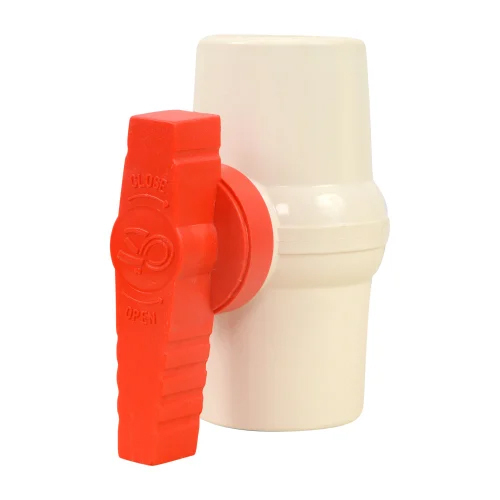 Pph Ball Valve - Color: White And Red