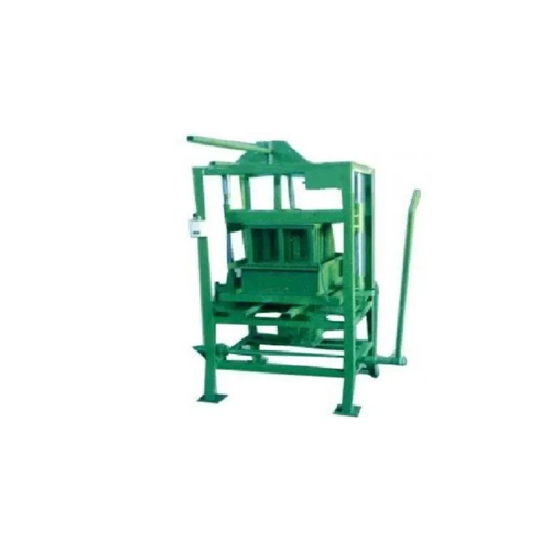 Manual Double Stroke Hollow Block Machine - Color: Green Paint Coated