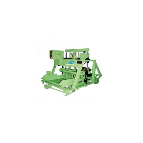 Industrial Concrete Block Making Machine - Color: Green Paint Coated