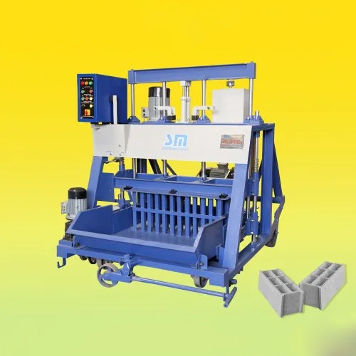 Sm1060 Concrete Block Making Machine - Color: Blue Paint Coated