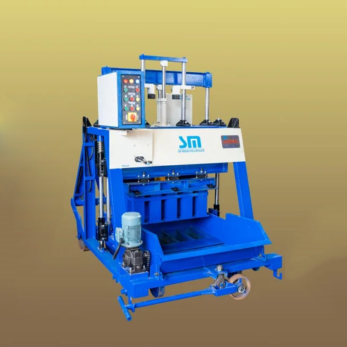 860 Concrete Block Making Machine - Color: Blue Paint Coated