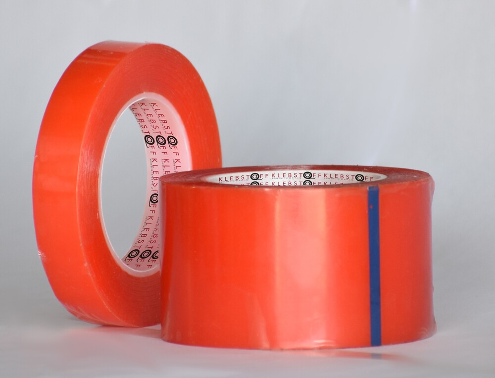 Double Sided Red Polyester Tape