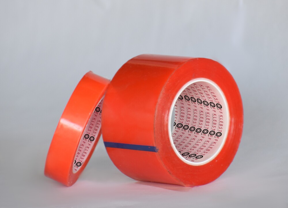 Double Sided Red Polyester Tape
