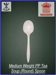 मध्यम वजन की पीपी सूप गोल चम्मच