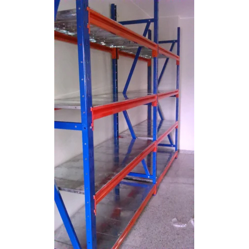 Long Span Warehouse Rack - Color: Orange & Blue