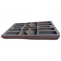 Crusher Jaw Plate - High Manganese Steel, Custom Sizes Available , Polished Brown Powder-coated Finish For Enhanced Durability And Corrosion Resistance