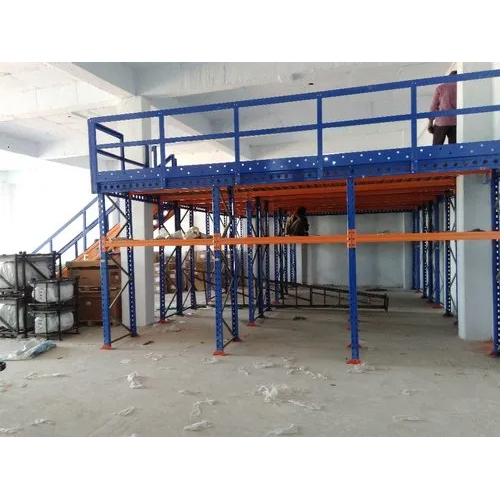 Modular Mezzanine - Color: Blue & Orange