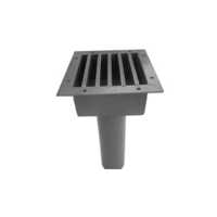 Stainless Steel Drainage Spout - Rectangular Design, Glossy Silver Finish, Various Sizes, Corrosion-resistant, Easy Installation