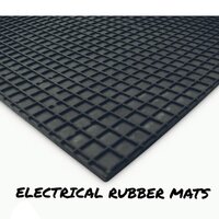 Electrical Rubber Mat - Natural Rubber, Available In Various Lengths, Black Color | Non-conductive Surface, Essential Safety For High Voltage Workplaces