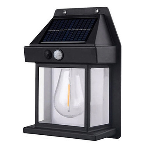 Solar Induction Wall Lamp - High-quality Plastic, Square Shape, White Finish | Energy-saving Light Source, Eco-friendly Solar Charging