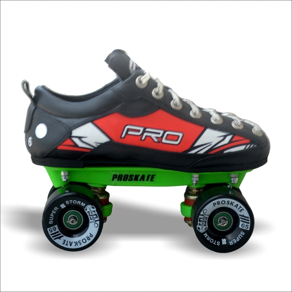 Proskate Super Storm Road Wheel Skate Qss 68 - Handcrafted Genuine Leather Upper, 65 Mm High-speed Wheels, Racing Suit, Unisex Skating Gear, All Sizes Available