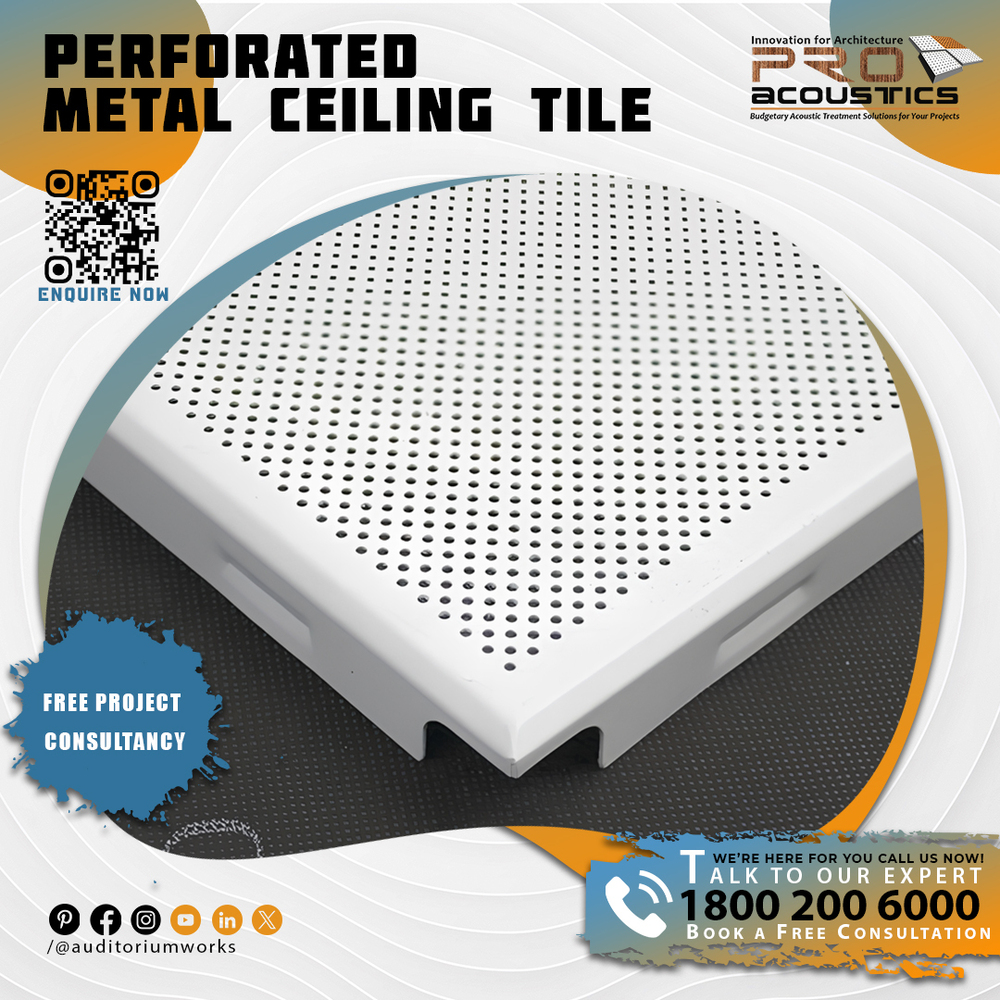 Metal Perforated Grid Ceiling Tiles - Color: Different Colors Available