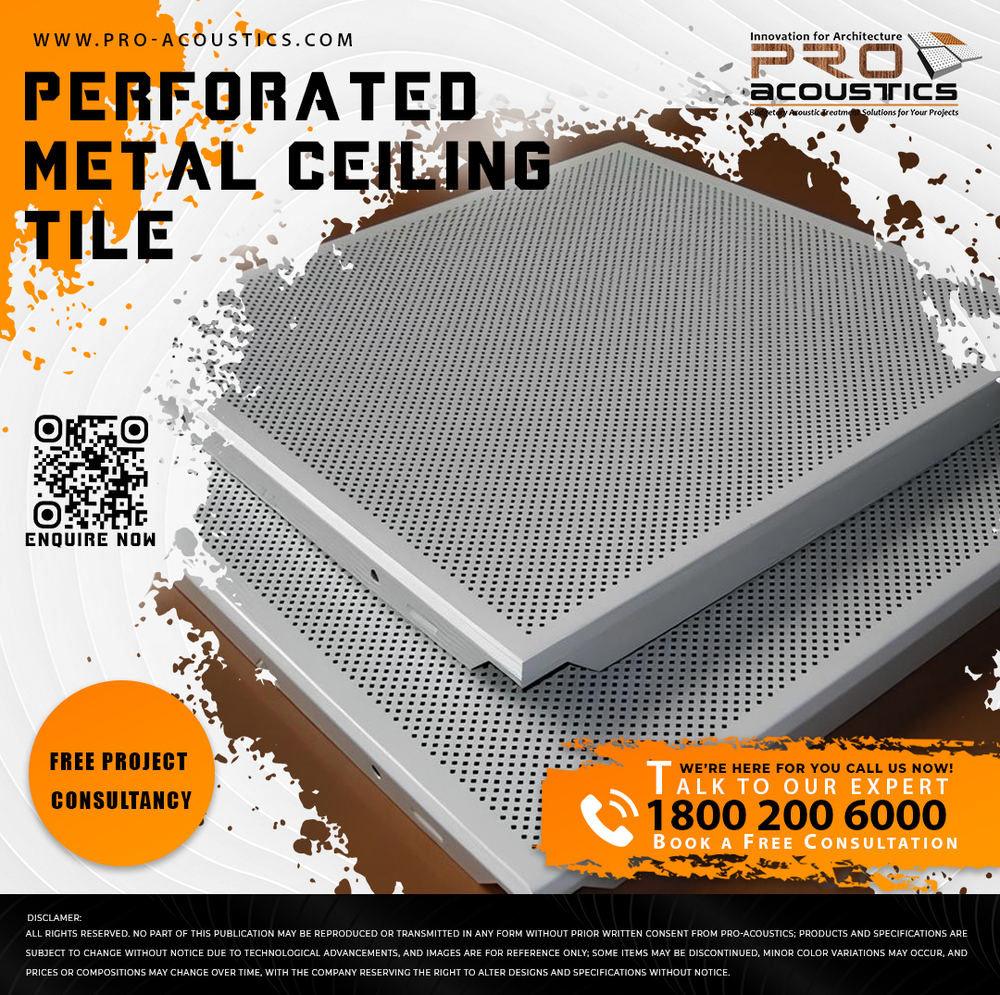 Metal Perforated Grid Ceiling Tiles - Color: Different Colors Available