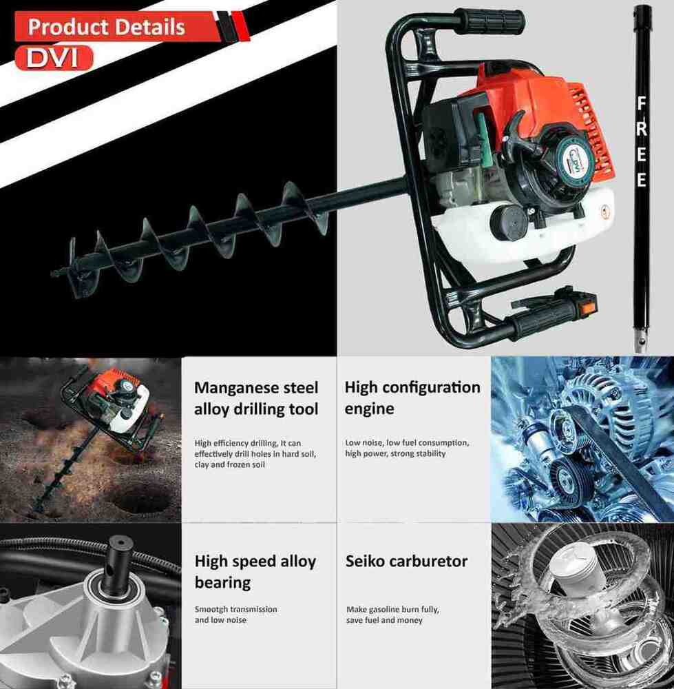 Earth Auger 72cc With 4 Inch Bit - Automatic Grade: Semi-automatic