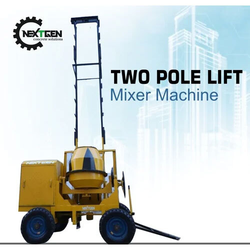 Concrete Mixer With Lift - Color: Yellow