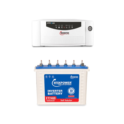 Microtek Super Power 1100 Inverter With Microtek ET 2460 150AH Combo