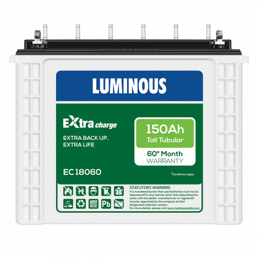 Luminous EC 18060 - 150AH Tall Tubular Battery