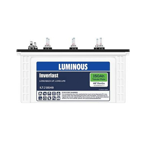 Luminous Inverlast Iltj18148 - 150Ah Tubular Battery - Color: White