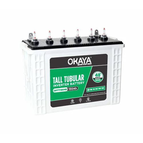 Okaya Optt-18048 150Ah Tall Tubular Battery - Color: White