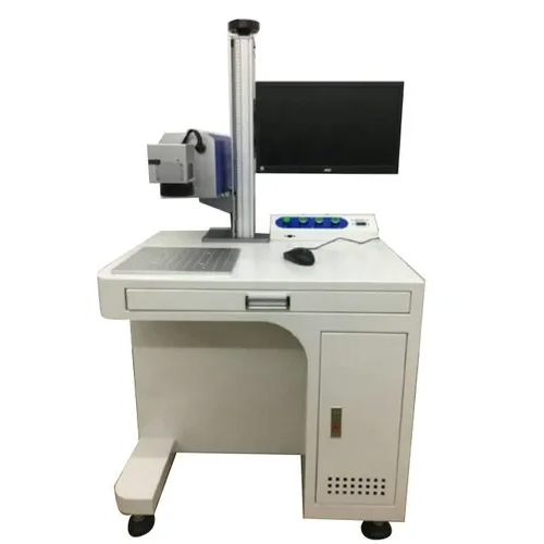 Metal Fiber Laser Marking Machine - 220W Power, Air Cooling System | New Industrial Model in Elegant White