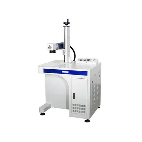 Steel Fiber Laser Marking Machine - Color: White