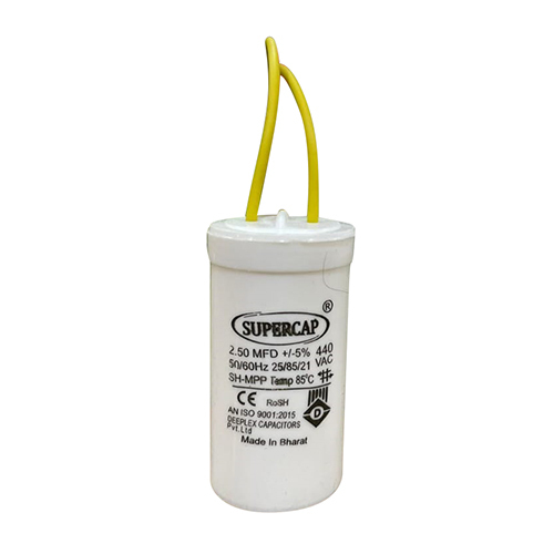 2.50MFD 440VAC White Capacitor