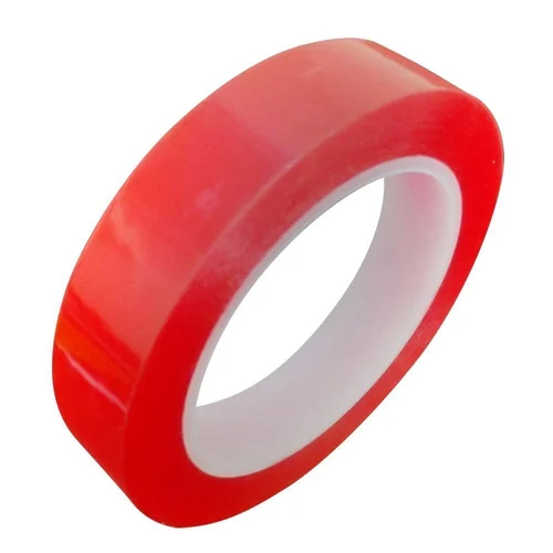 Red Double Sided Polyster Tape - Length: 50  Meter (M)