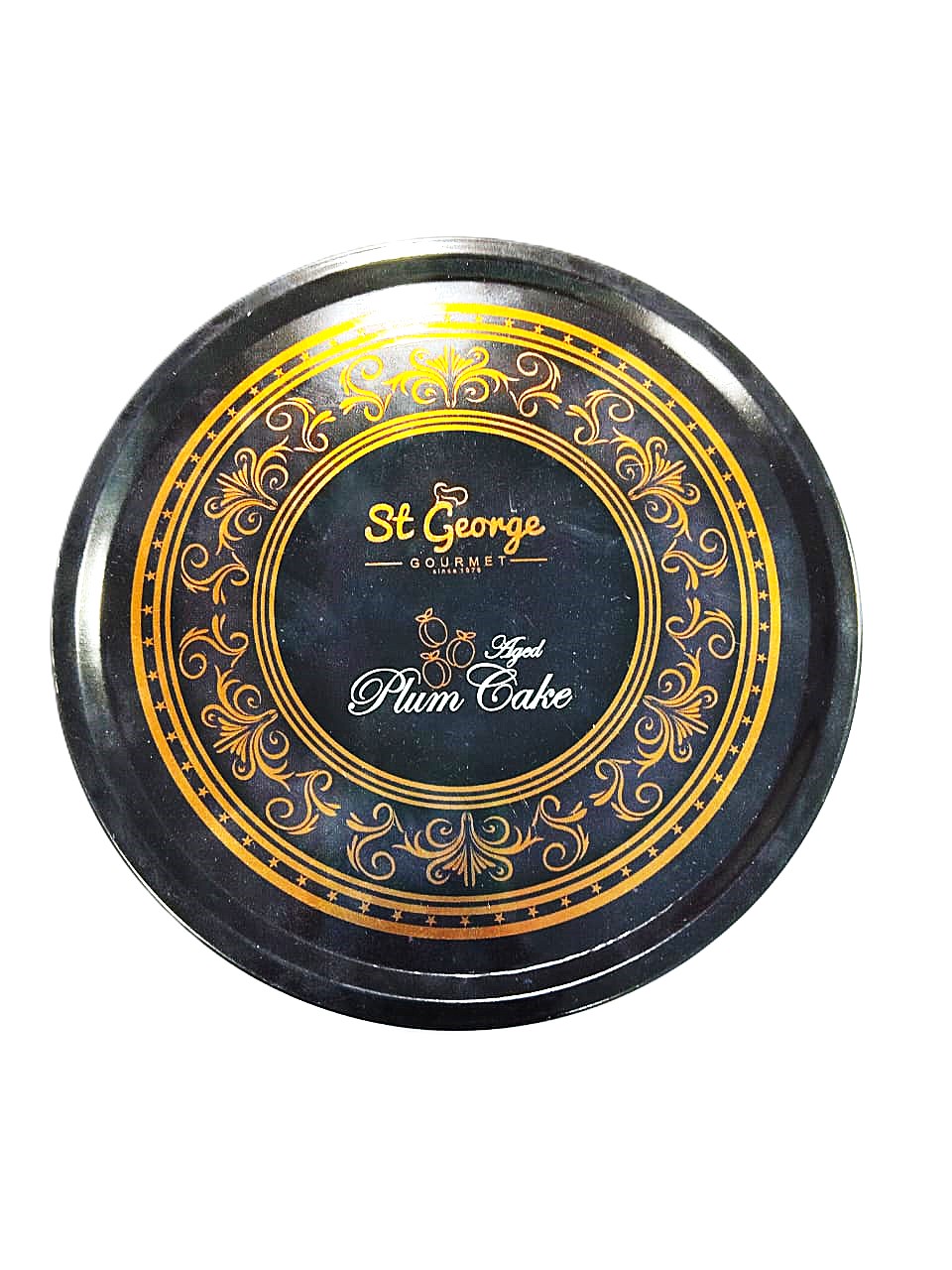 Cake Tin Container Customized - Tinplate, 175 Mm Dia X 65 Mm Height, Golden Lacquer Finish | Round Shape, Food Safety Grade, Offset Printing Design