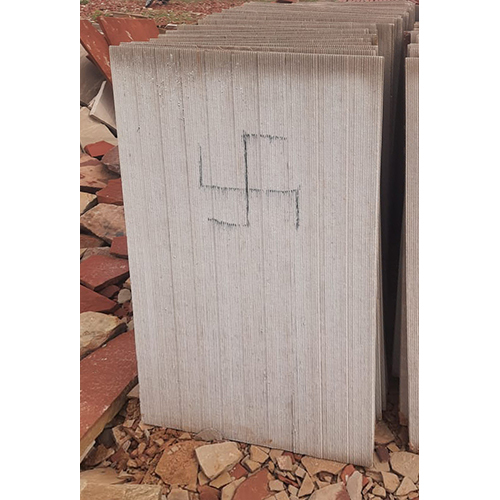 White Natural Calibration Sandstone Slab - Polished Grey Sandstone, Different Sizes Available | Ideal for Industrial Applications