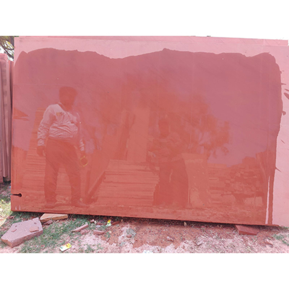Red Sandstone Slab - Premium Quality Polished Finish, Versatile Sizes for Industrial Flooring, Cladding & Paving Applications