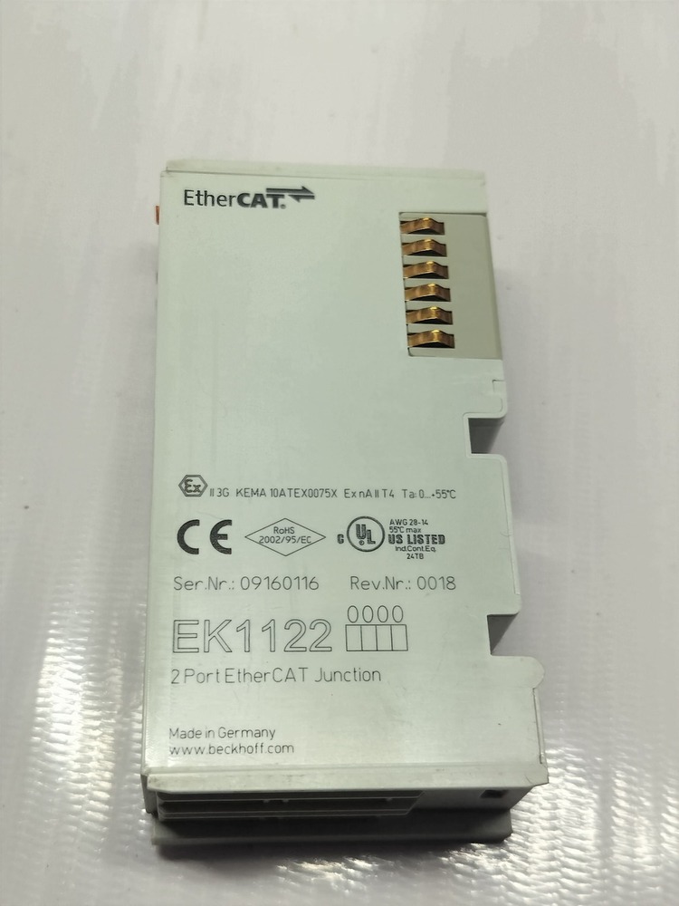 Beckhoff Ek1122 Ethercat Junction Module - Used | Compact Design, Interconnects Ethercat Devices Effortlessly