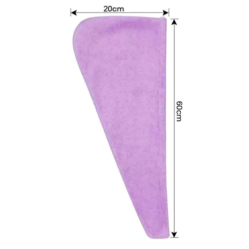 Hair Wrap Cotton Towel - Color: Purple