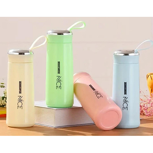 Glass Water Bottle - High-Quality Glass Material, Round Shape, Various Colors, Matte Surface Handling, Screw Cap Sealing Type