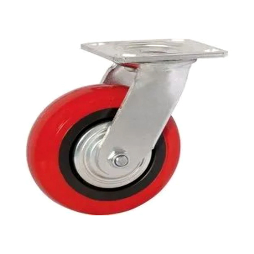 Mred Fix Caster Wheel - PU & Stainless Steel | 6X2.5 Inch Silver Wheel, Load Capacity 600 kg, Ideal for Heavy-Duty Industrial Use