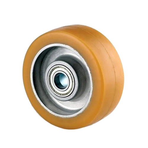 Polyurethane Caster Wheel - High-Quality PU, Custom Size, Bright Yellow Finish | Load Capacity 500kg-1000kg, Ideal for Heavy Industry Usage