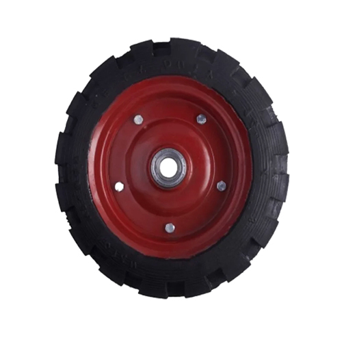 Solid Rubber Wheel - Color: Black & Red