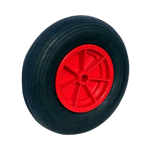 Wheelbarrow Caster Wheel Tyre Set - Color: Black & Red