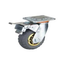 Gbl Foam Rubber Caster Wheel Brake - Color: Silver & Black