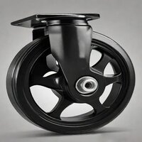 Black PVC Bolt Swivel Caster Wheel