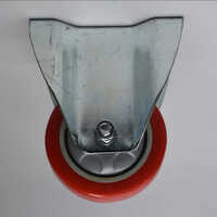 Red PVC Single Ball Bearing Caster Wheel Fix