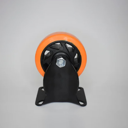 Orange Pvc Caster Wheel Fix - Finish: Polishing