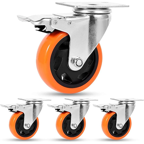 Uhmw Trolley Caster Wheels - Color: Orange